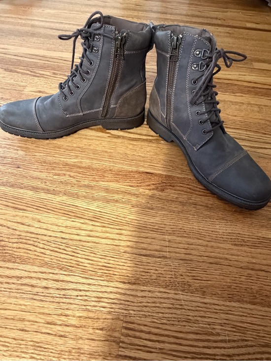 Dockers Other - Dockers Men's Charcoal Lace-Up Side-Zip Combat Boots